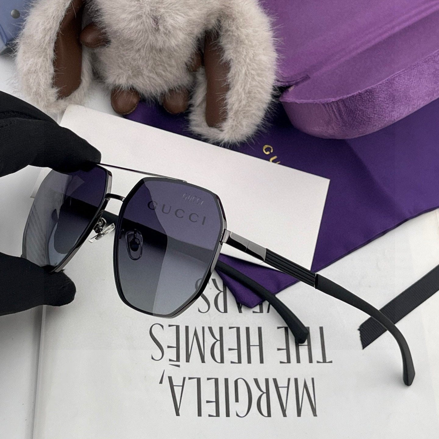 GUCCI NAVIGATOR FRAME SUNGLASSES G71806 IN METAL
