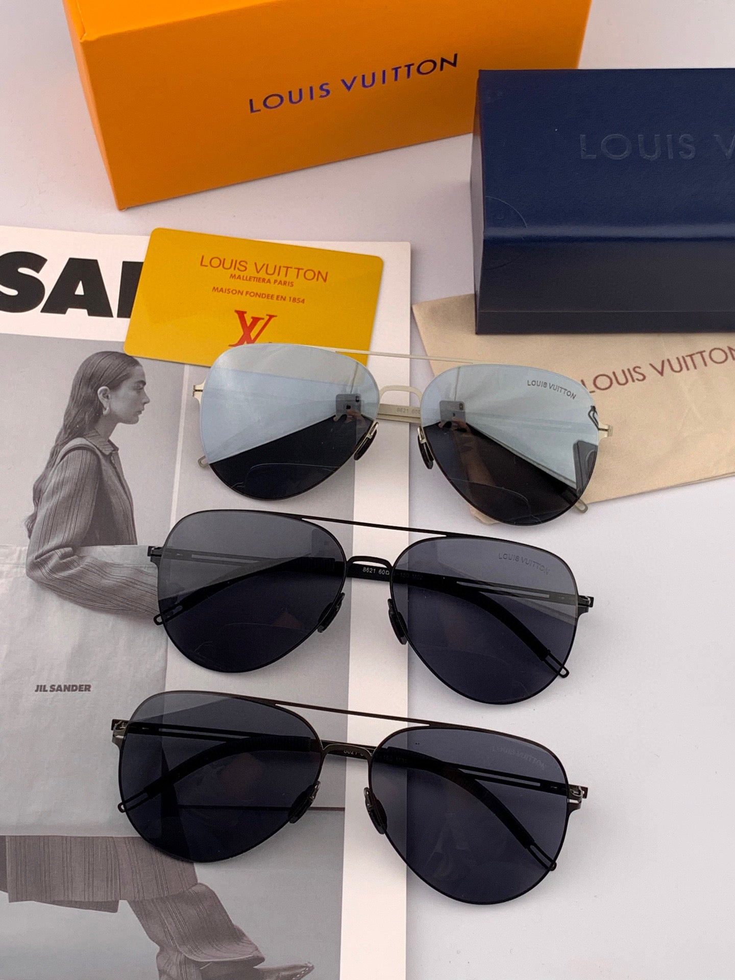 LOUIS VUITTON PILOT SUNGLASSES L1862 IN METAL