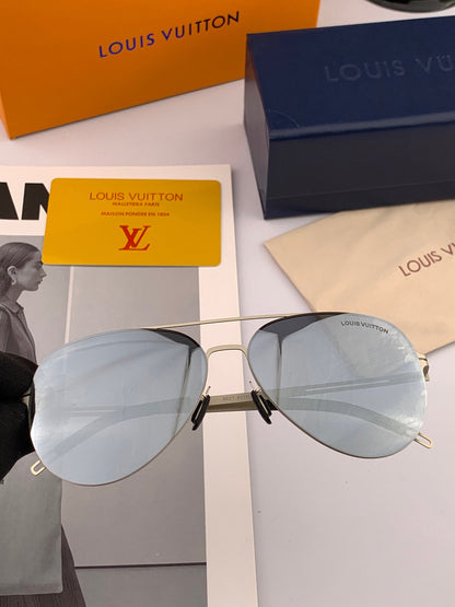LOUIS VUITTON PILOT SUNGLASSES L1862 IN METAL