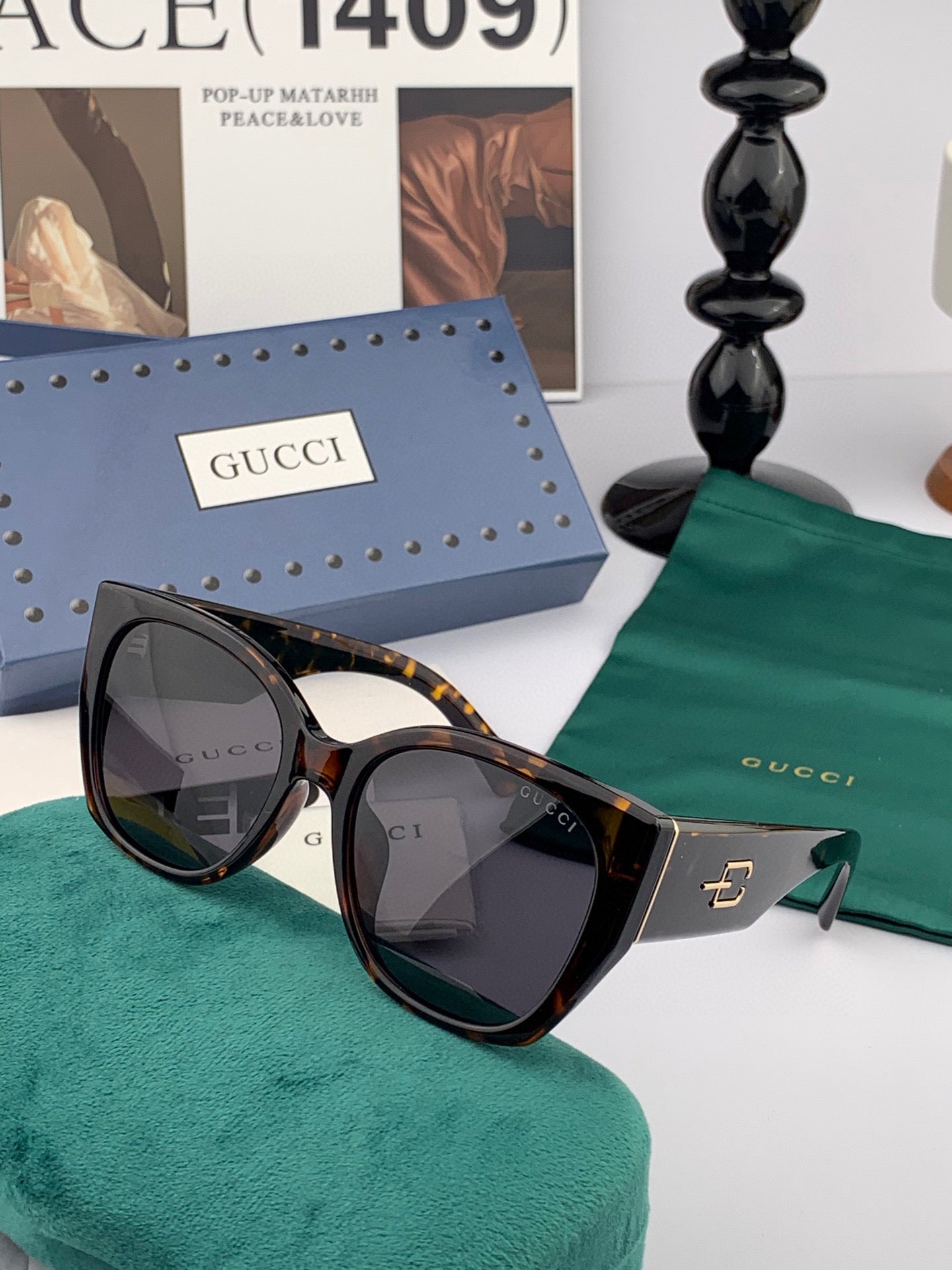 GUCCI BUTTERFLY FRAME SUNGLASSES G9317 IN ACETATE