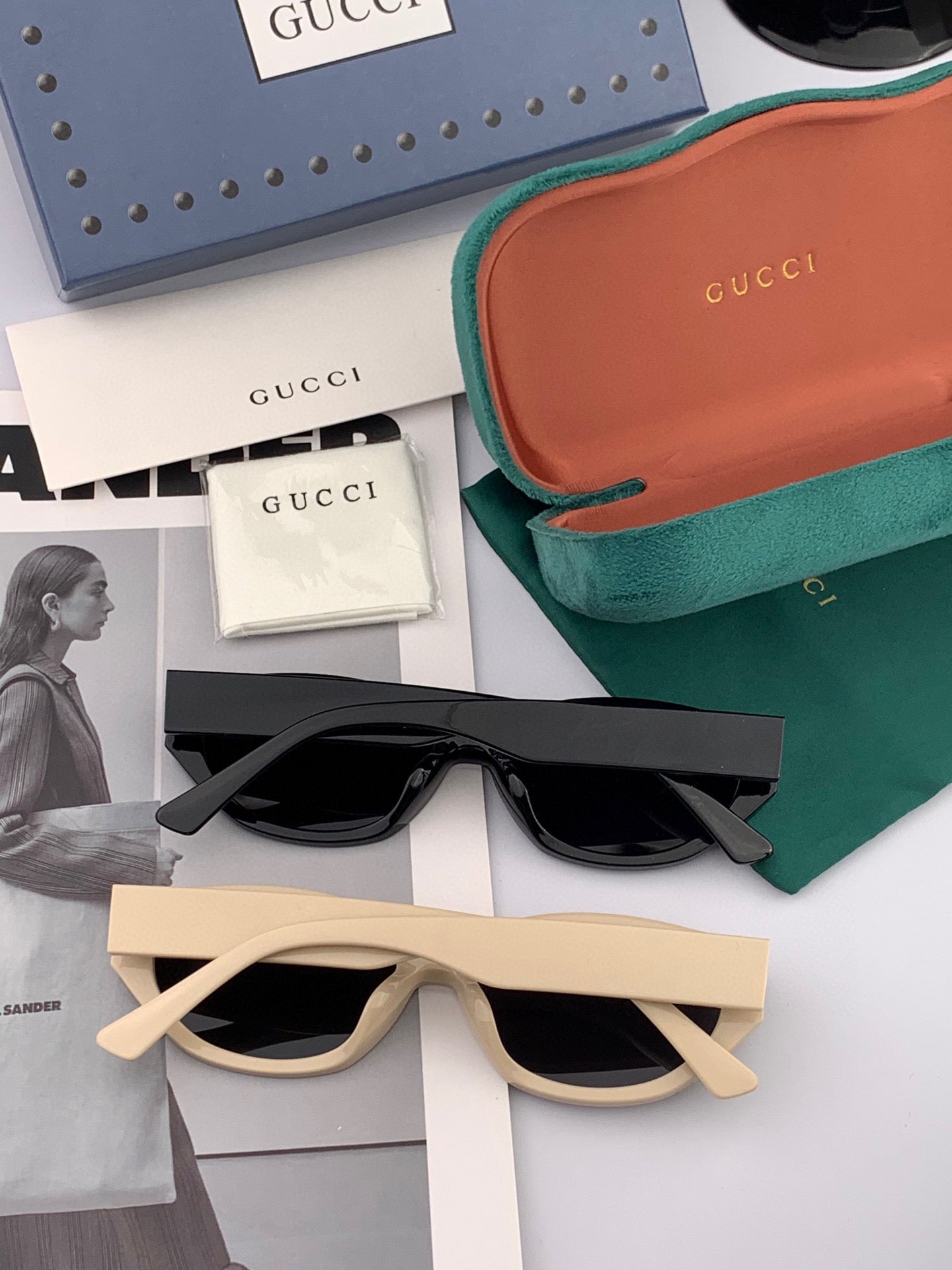GUCCI OVAL FRAME SUNGLASSES G0111 IN ACETATE