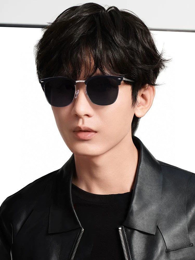 GUCCI SQUARE METAL AND ACETATE SUNGLASSES G5637