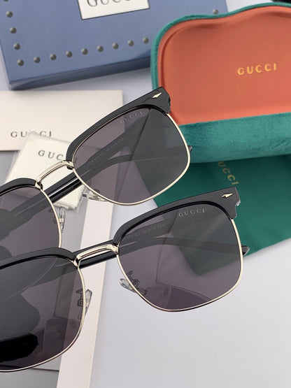 GUCCI SQUARE METAL AND ACETATE SUNGLASSES G5637