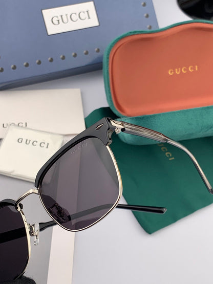 GUCCI SQUARE METAL AND ACETATE SUNGLASSES G5637