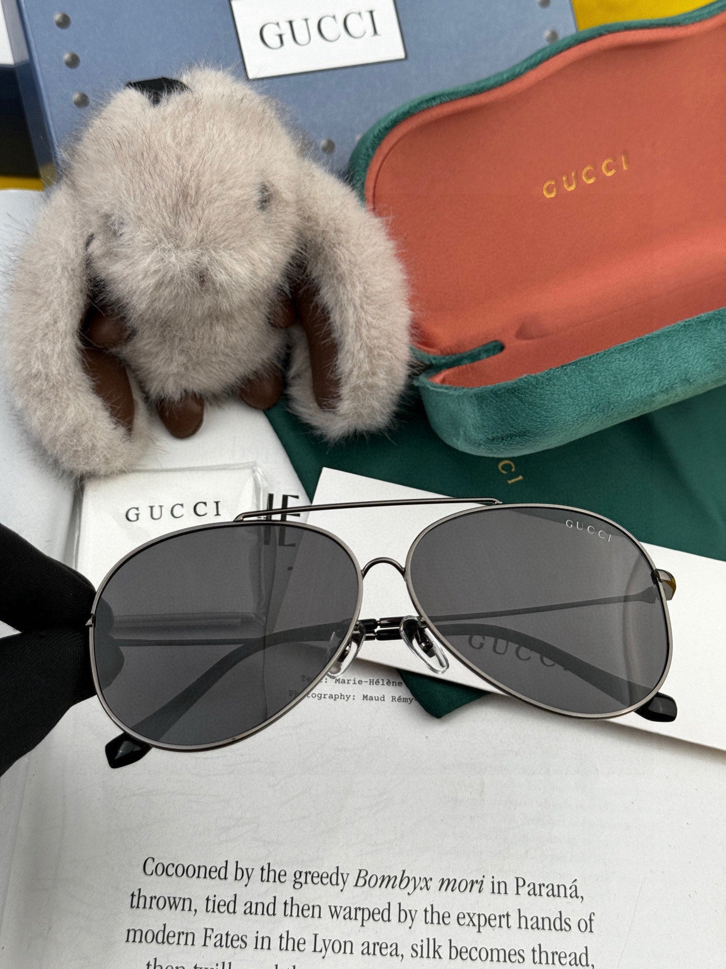 GUCCI AVIATOR FRAME SUNGLASSES G2203 IN METAL