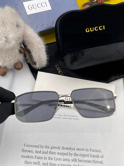 GUCCI RECTANGULAR FRAME SUNGLASSES G5227 IN METAL