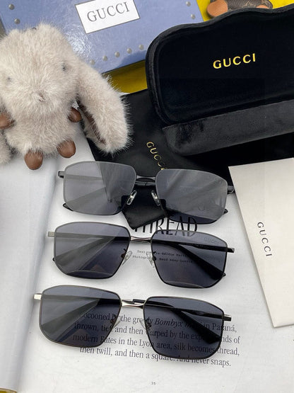 GUCCI RECTANGULAR FRAME SUNGLASSES G5227 IN METAL