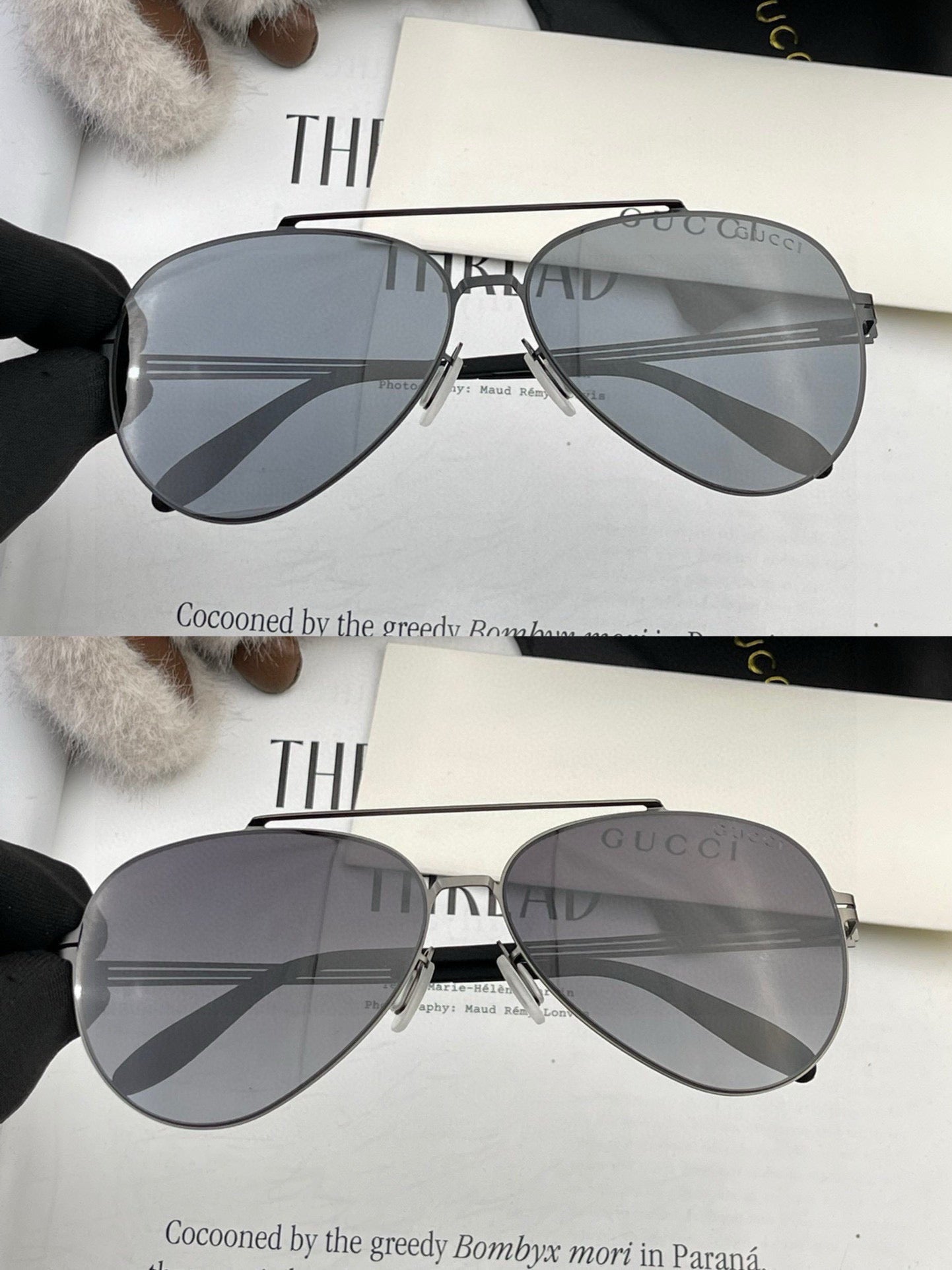 GUCCI AVATOR FRAME SUNGLASSES G6705 IN METAL