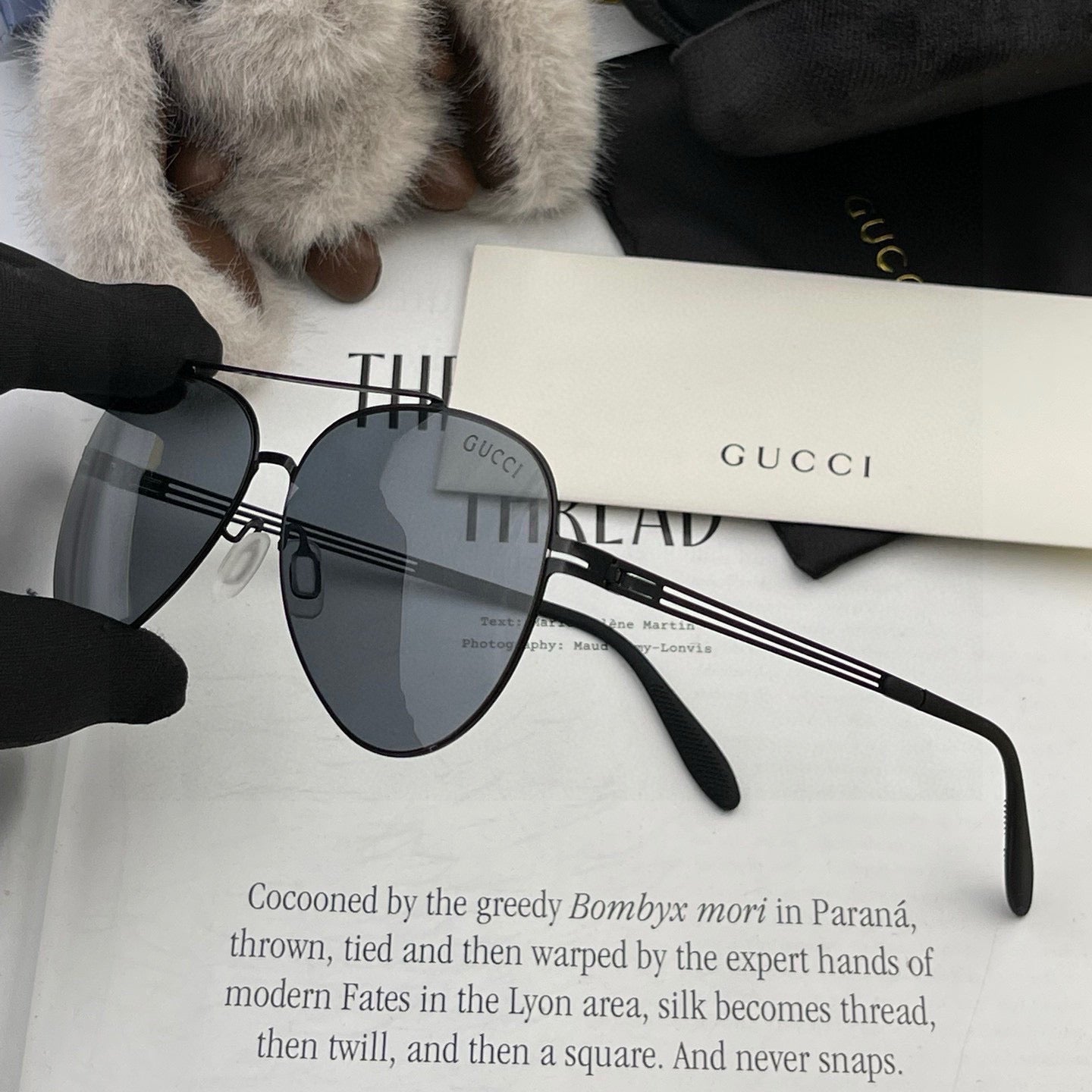 GUCCI AVATOR FRAME SUNGLASSES G6705 IN METAL