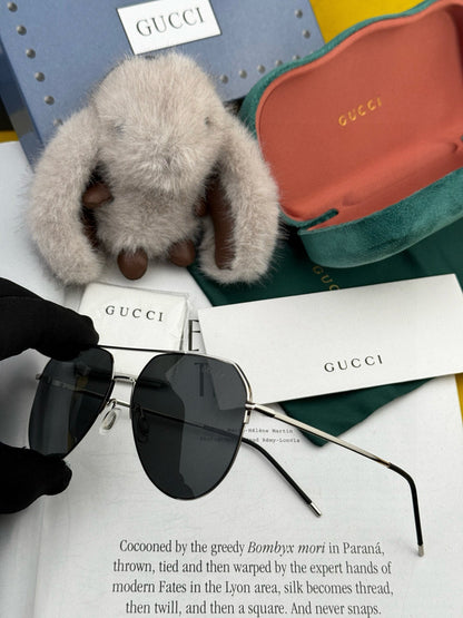 GUCCI AVIATOR FRAME SUNGLASSES 575761 IN METAL