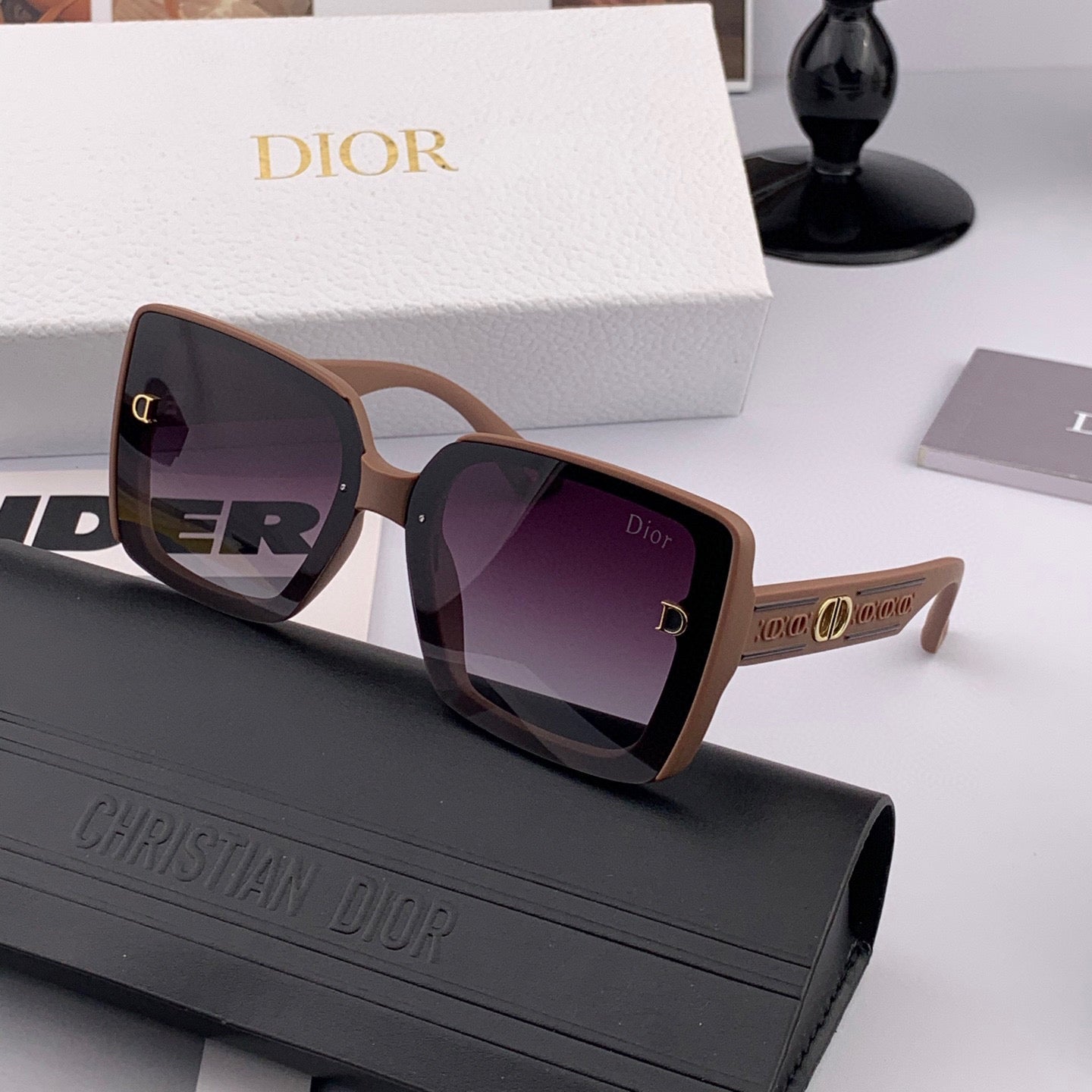 DIOR MONTAIGNE SUNGLASSES CD1228 IN ACETATE EMBOSSED LOGO