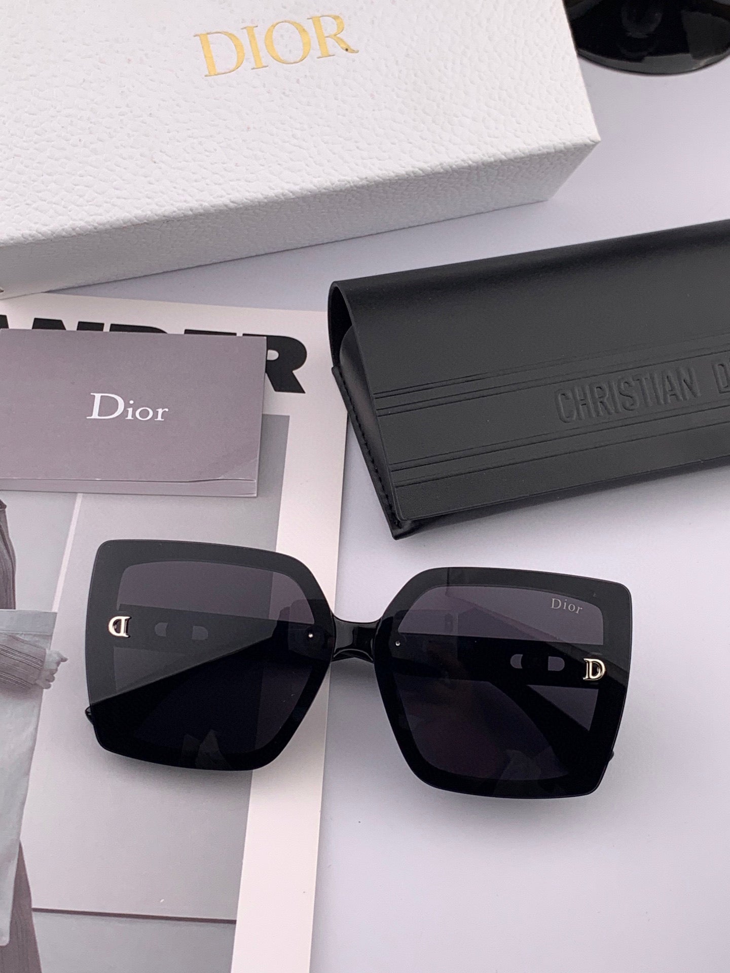 DIOR MONTAIGNE SUNGLASSES D2302 IN ACETATE EMBOSSED LOGO