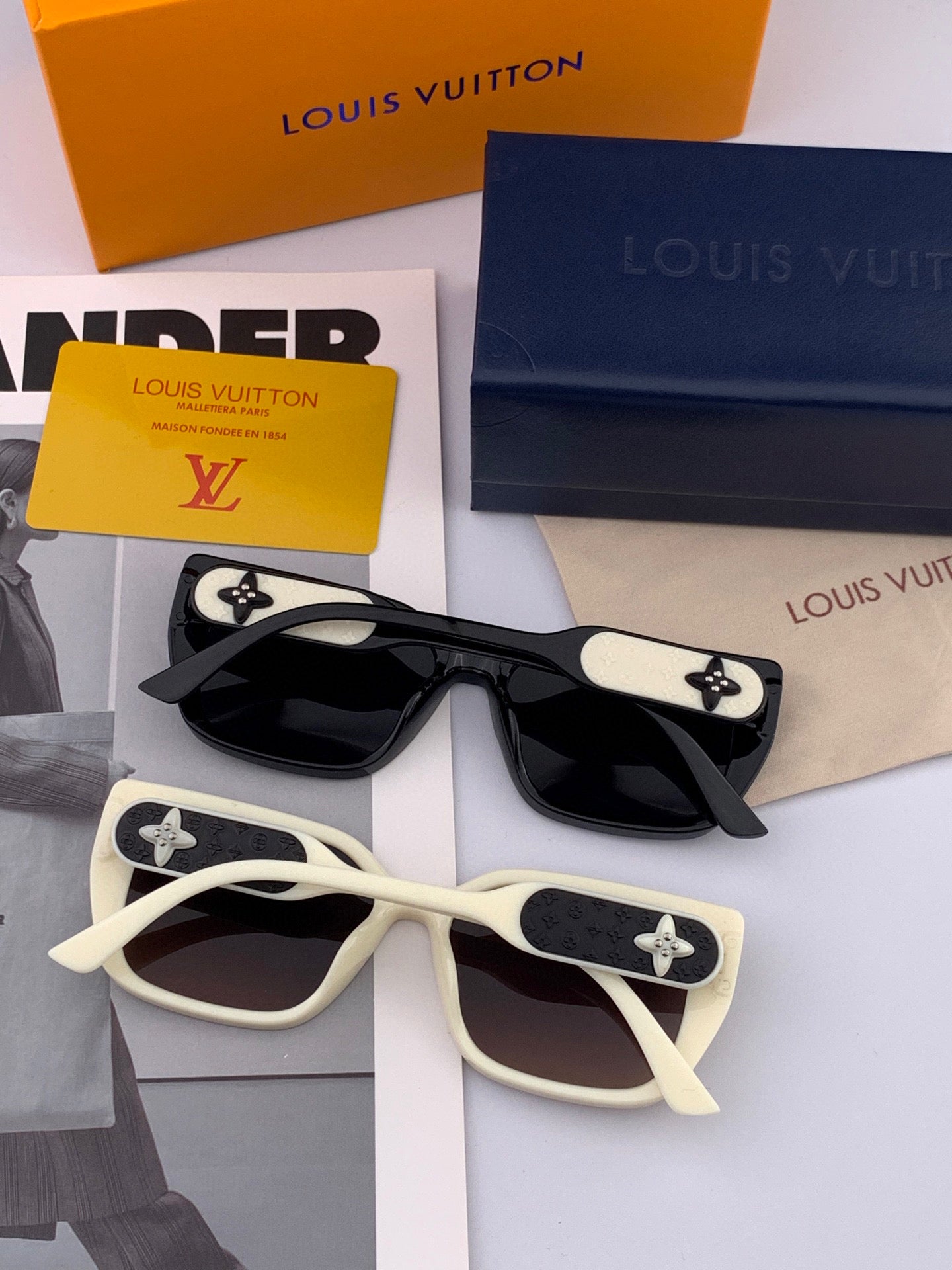 LOUIS VUITTON SQUARE SUNGLASSES L6221 IN ACETATE
