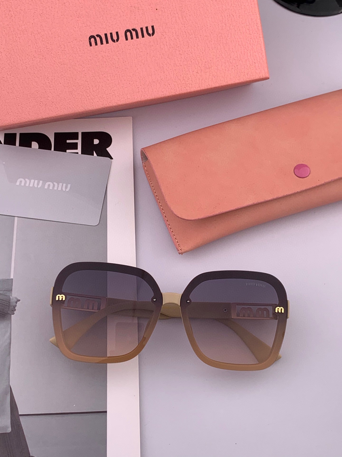 MIU MIU RUNWAY SQUARE SUNGLASSES M7303 IN ACETATE