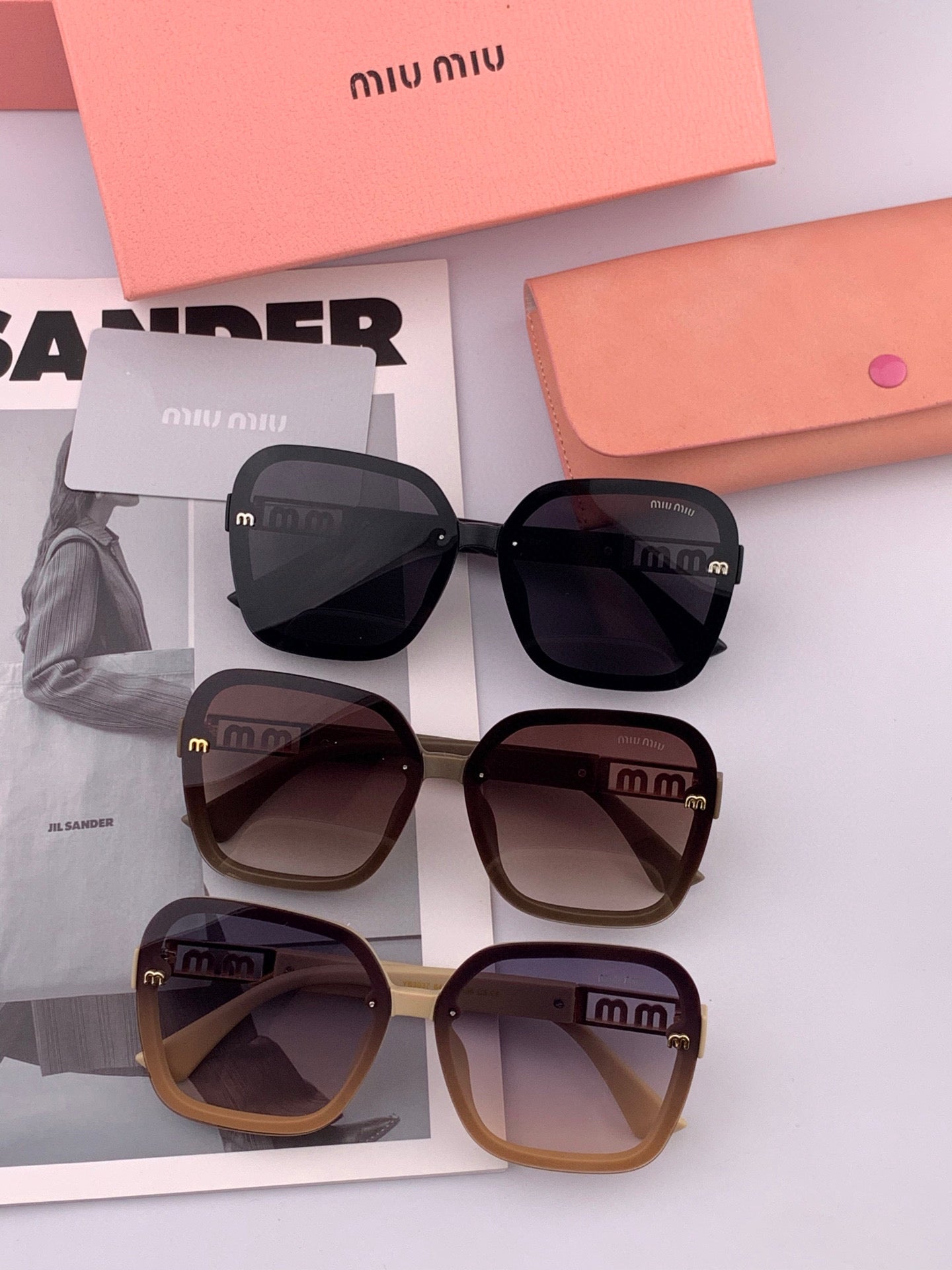 MIU MIU RUNWAY SQUARE SUNGLASSES M7303 IN ACETATE