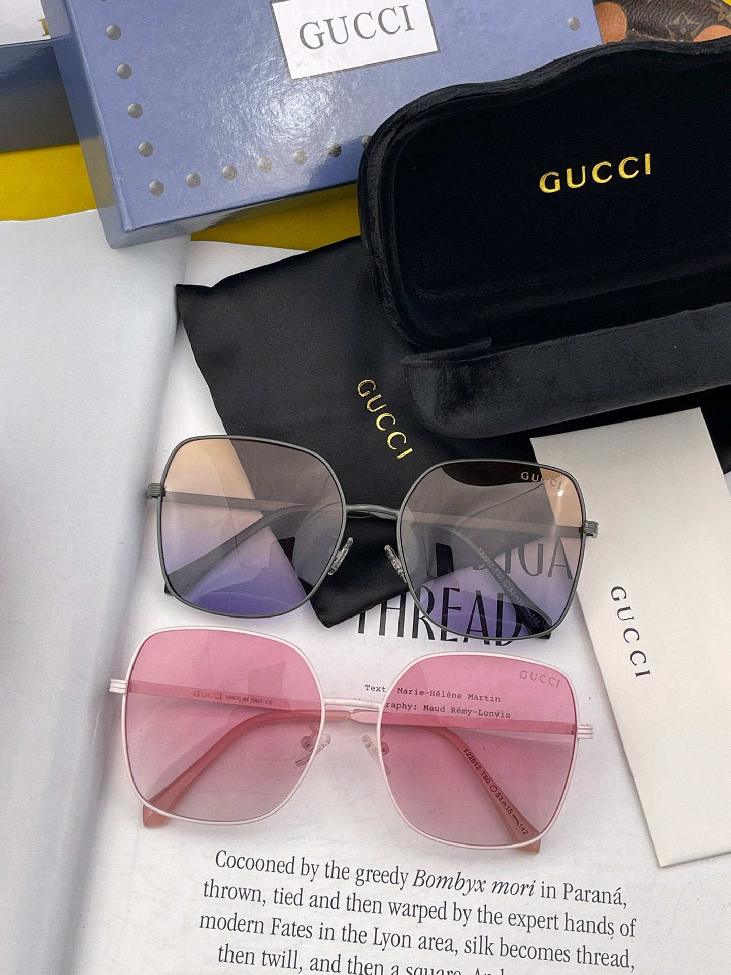 GUCCI SQUARE FRAME SUNGLASSES G22201 IN METAL