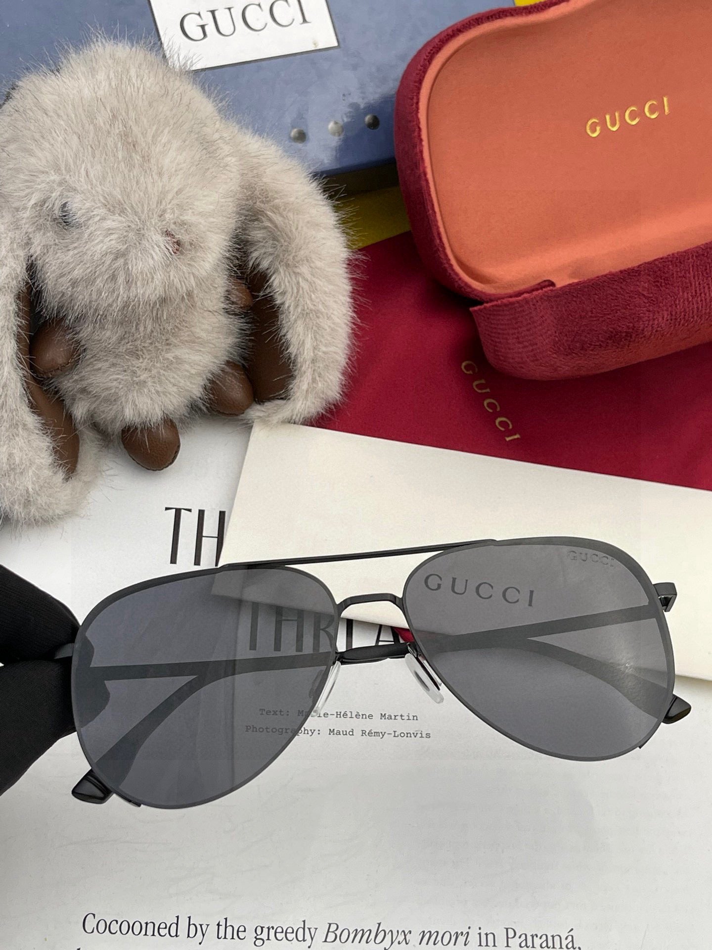 GUCCI AVIATOR FRAME SUNGLASSESG81808 IN METAL