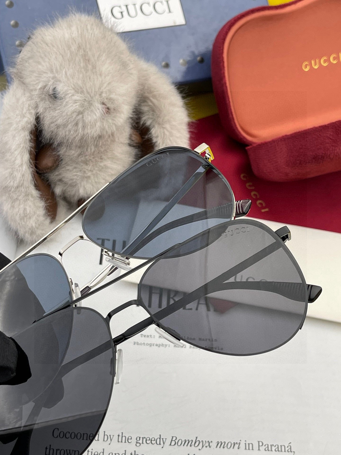 GUCCI AVIATOR FRAME SUNGLASSESG81808 IN METAL