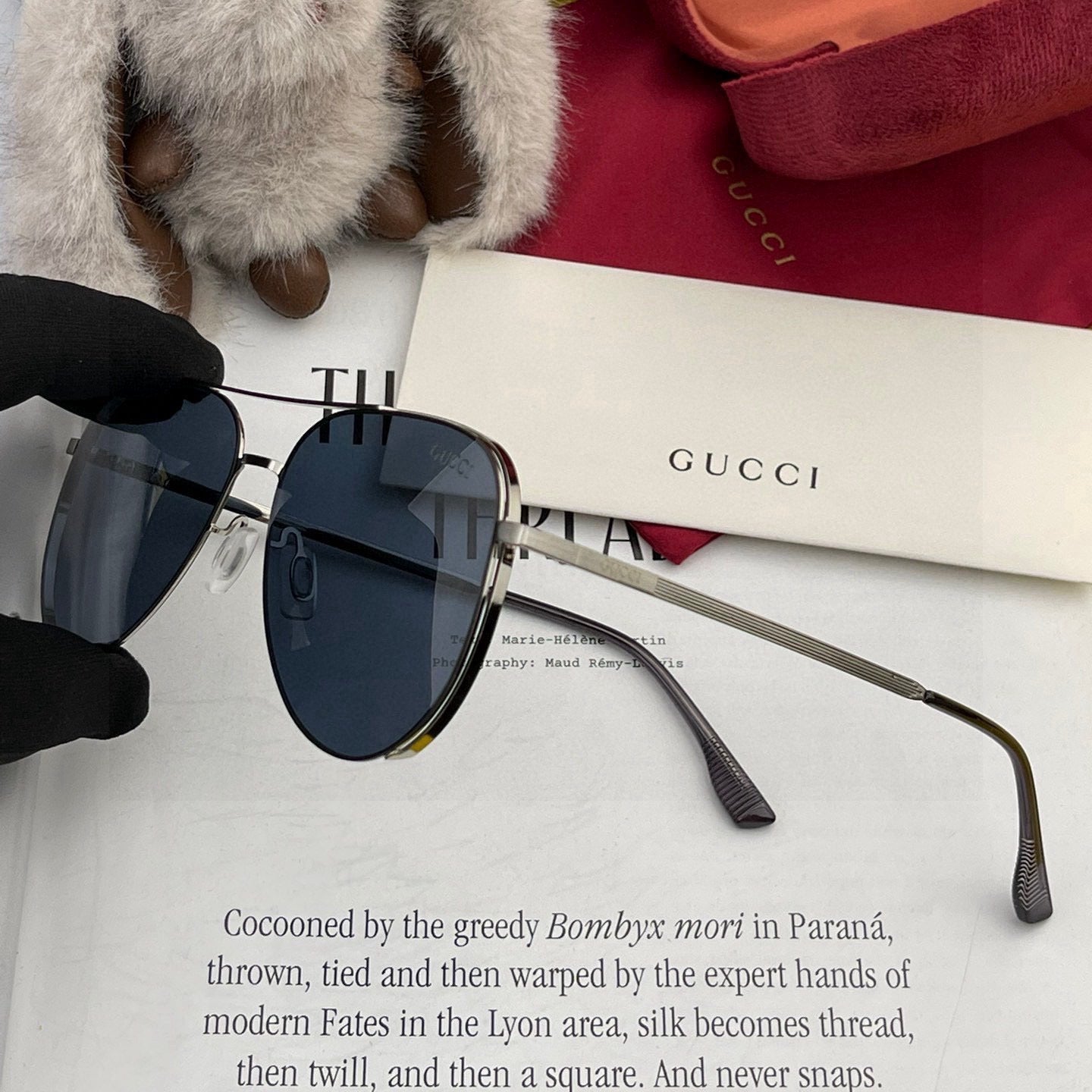 GUCCI AVIATOR FRAME SUNGLASSESG81808 IN METAL