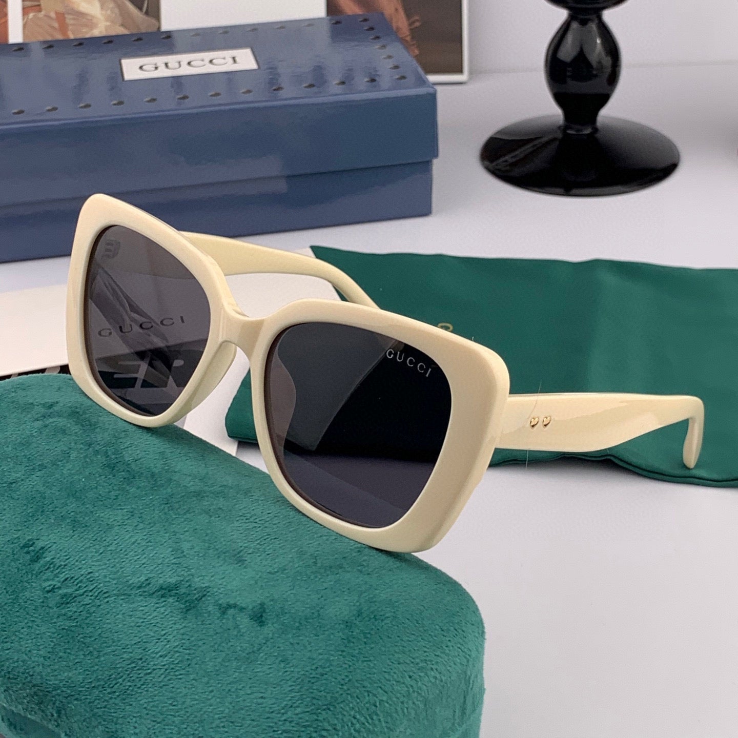 GUCCI SQUARE FRAME SUNGLASSES G1386 IN ACETATE