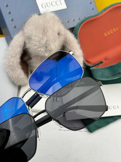 GUCCI SQUARE FRAME SUNGLASSES G61806 IN METAL