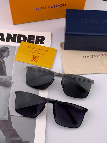 LOUIS VUITTON RECTANGULAR SUNGLASSES L169 IN METAL
