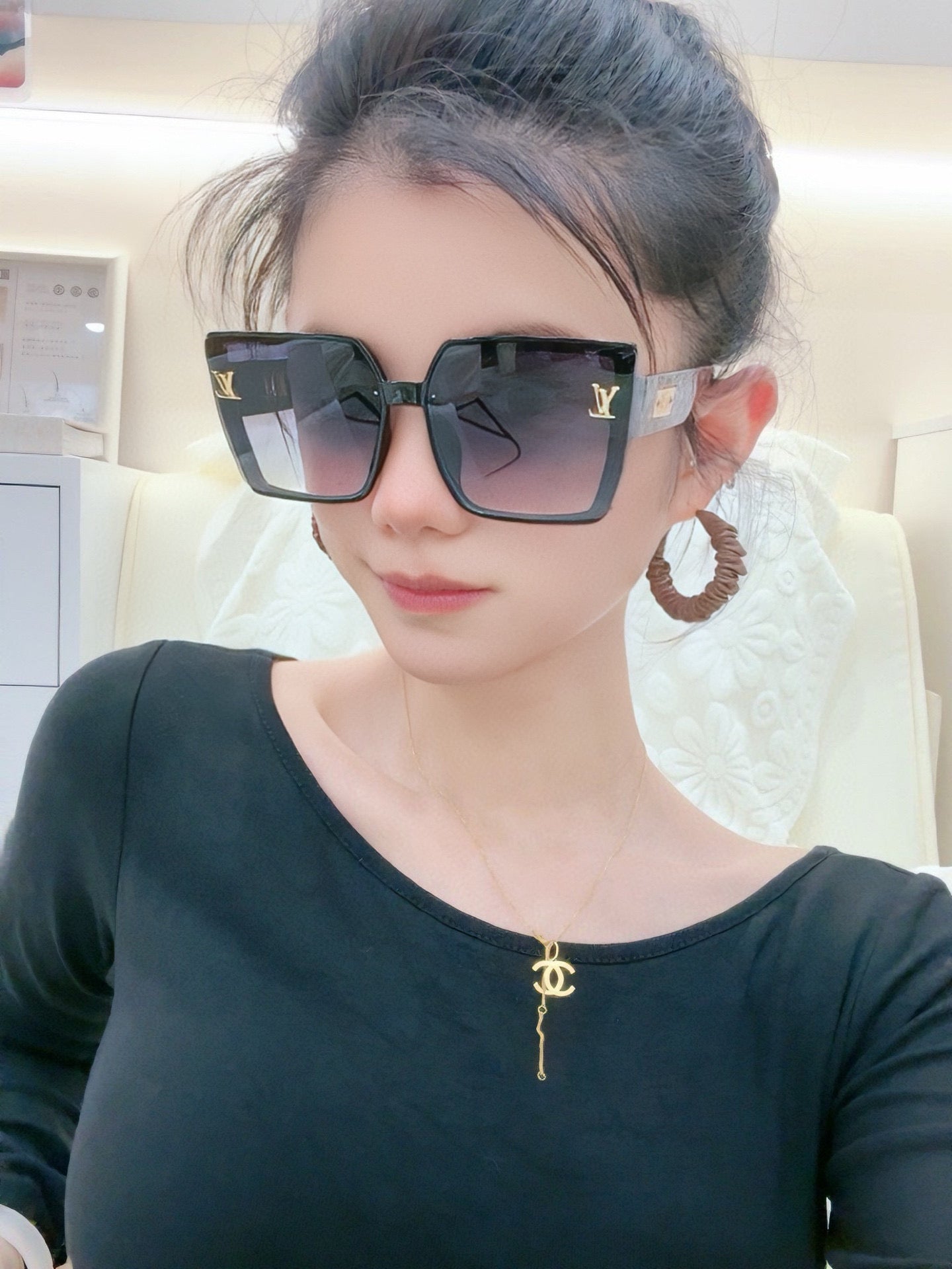 LOUIS VUITTON MONOGRAM SUNGLASSES L3619 IN ACETATE FRAME