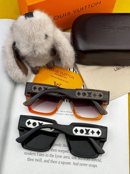 LOUIS VUITTON SQUARE SUNGLASSES L6133 IN ACETATE FRAME EMBOSSED LOGO