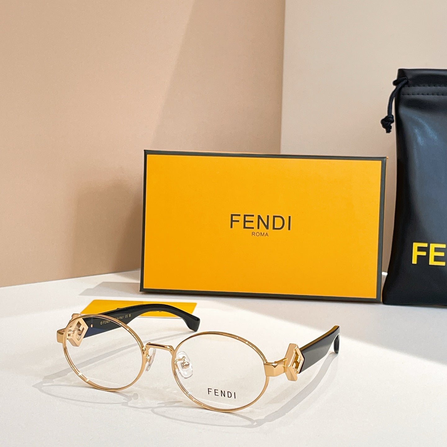 FENDI FIRST CRYSTAL CHUNKY OVAL FRAME SUNGLASSES 40277 IN METAL