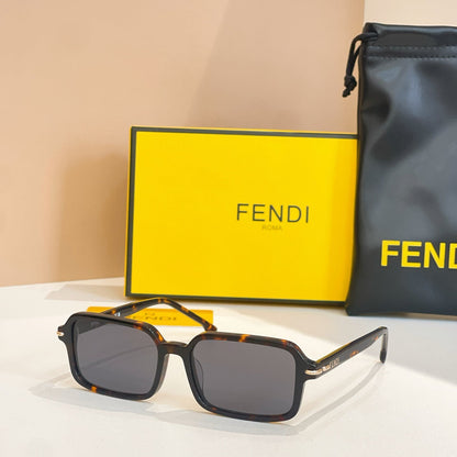 FENDI SELLERIA RECTANGULAR FRAME SUNGLASSES FE40174 IN ACETATE