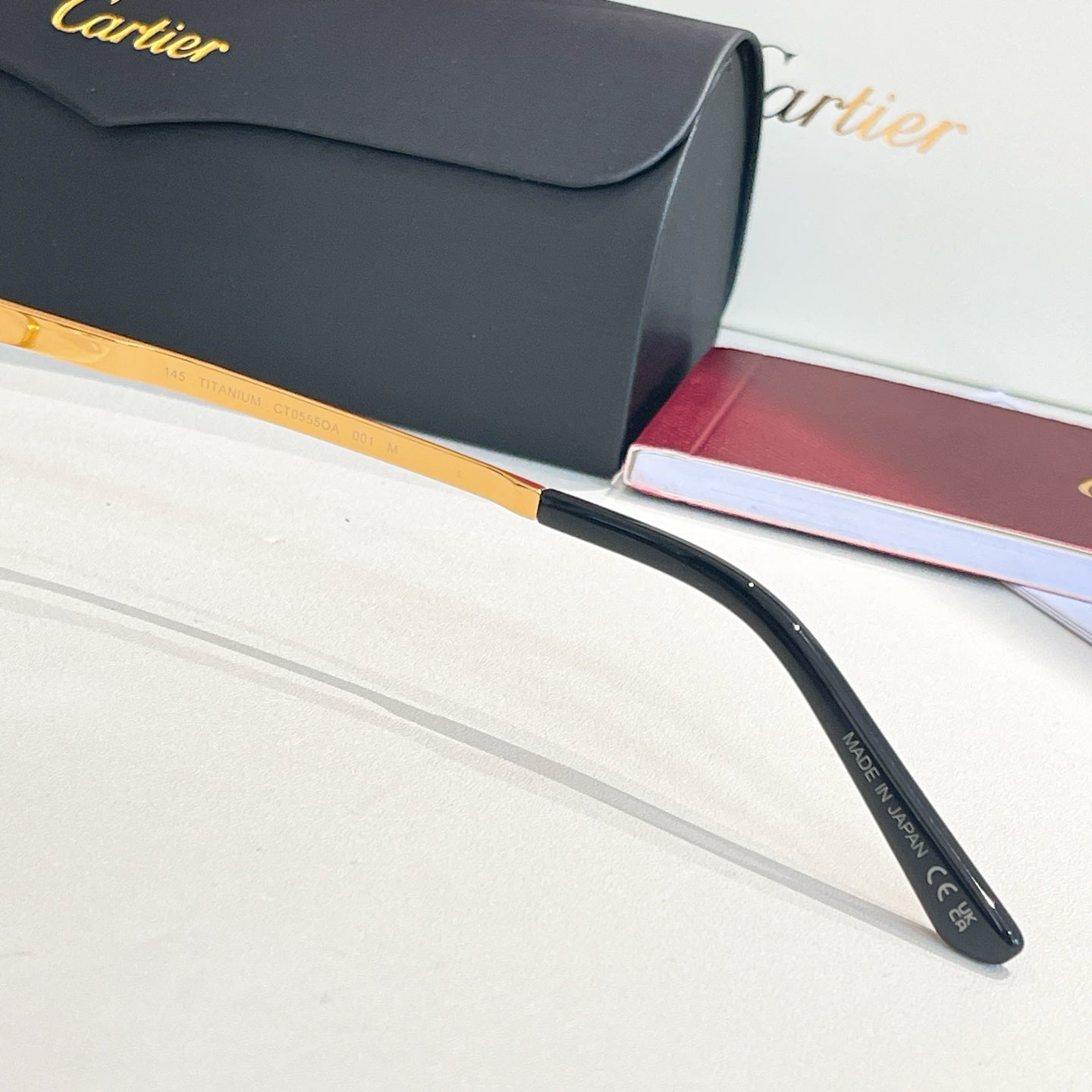 CARTIER SANTOS RECTANGULAR FRAME SUNGLASSES CT0555OA IN METAL