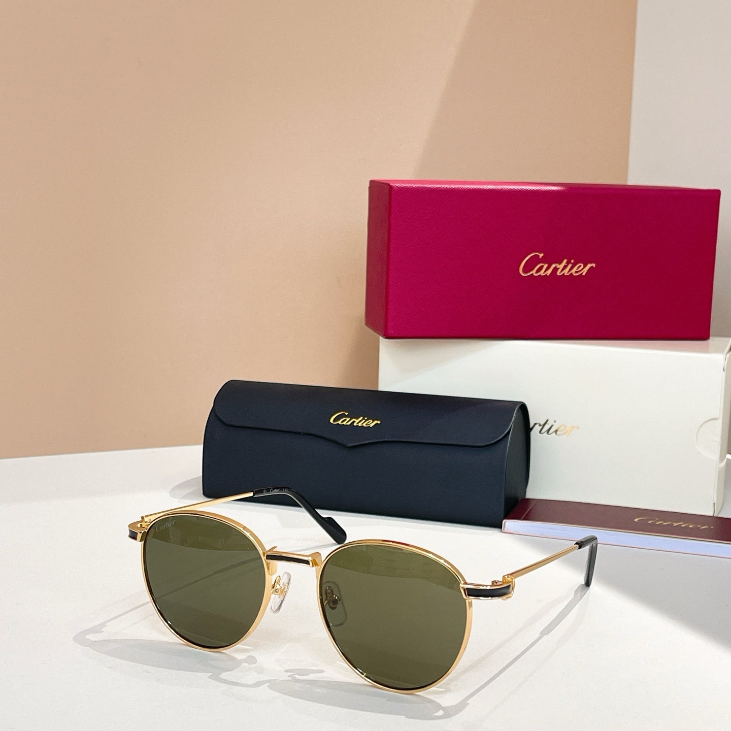 CARTIER PREMIÈRE ROUND FRAME SUNGLASSES CT0335S IN METAL