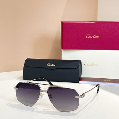 CARTIER PREMIÈRE PILOT FRAME SUNGLASSES CT0426 IN METAL