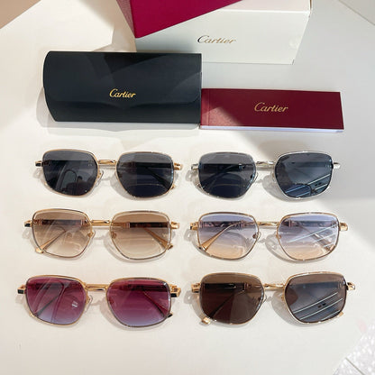 CARTIER PREMIÈRE SQUARE FRAME SUNGLASSES CT0485S IN METAL