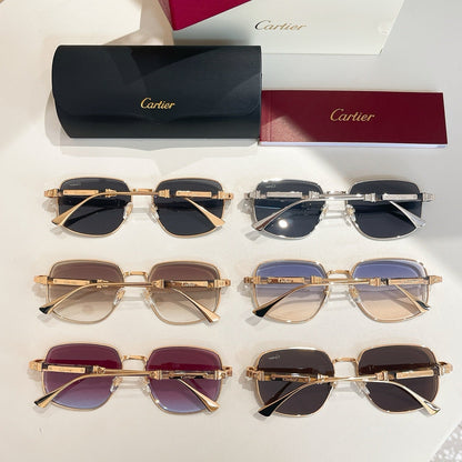 CARTIER PREMIÈRE SQUARE FRAME SUNGLASSES CT0485S IN METAL