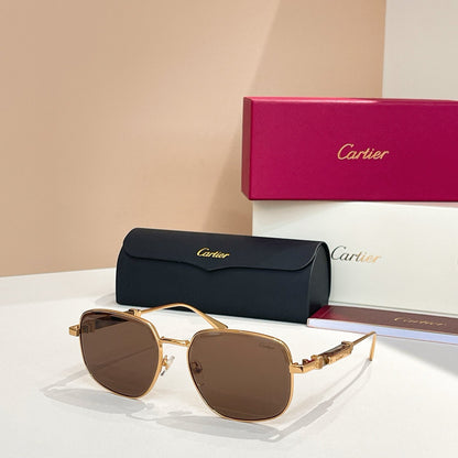 CARTIER PREMIÈRE SQUARE FRAME SUNGLASSES CT0485S IN METAL