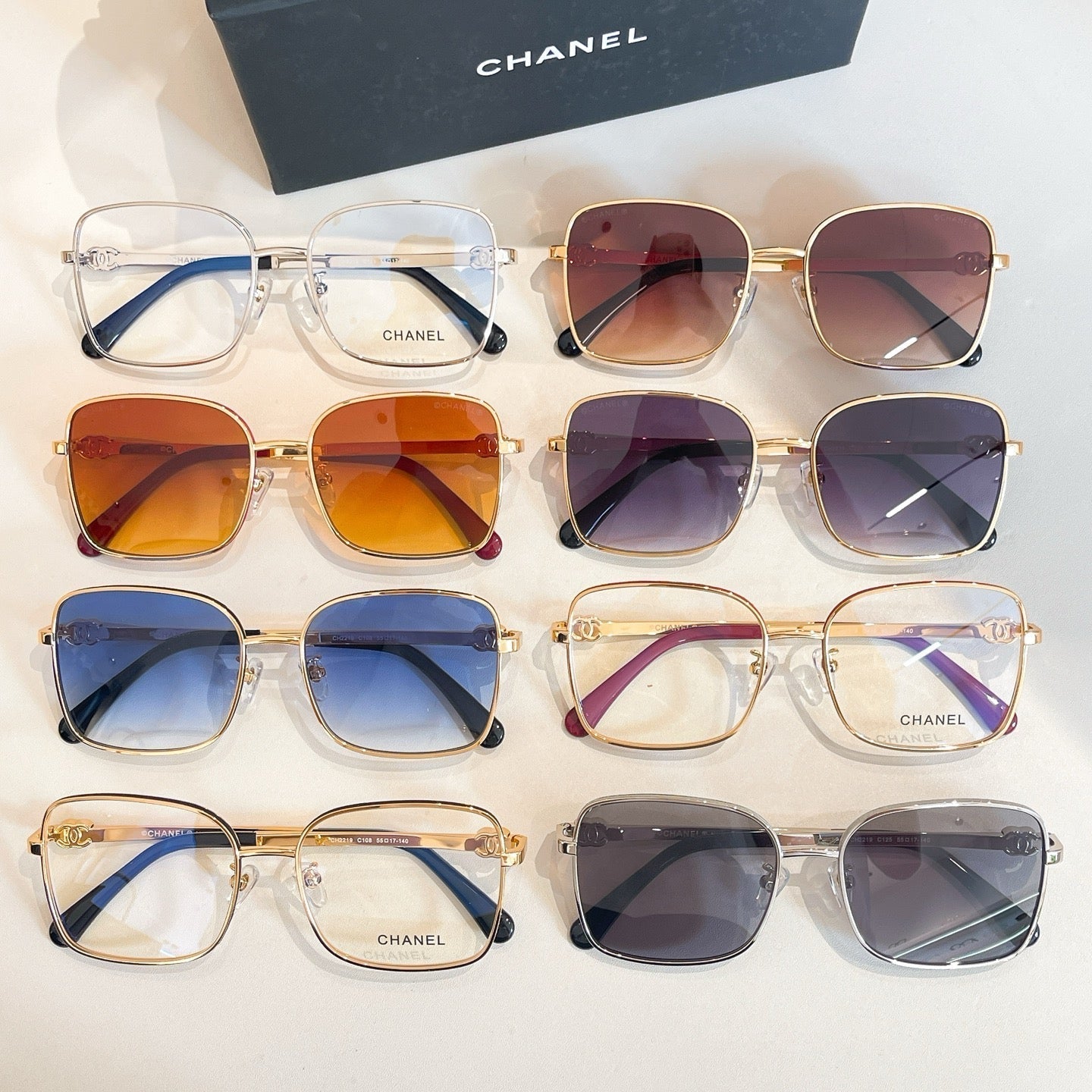 CHANEL RECTANGULAR SUNGLASSES CH2219 IN METAL