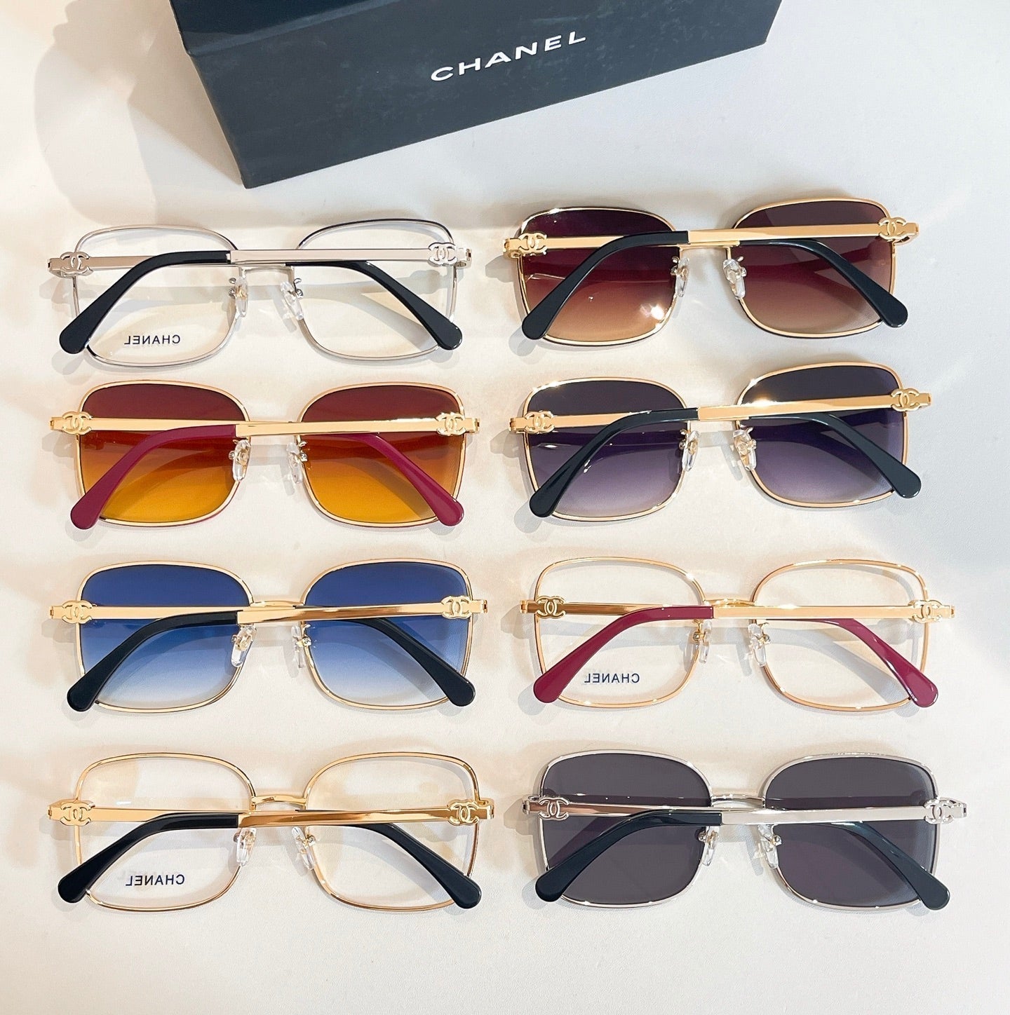 CHANEL RECTANGULAR SUNGLASSES CH2219 IN METAL