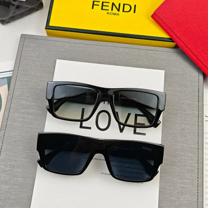 FENDI ROMA RECTANGULAR FRAME SUNGLASSES 69103 IN ACETATE