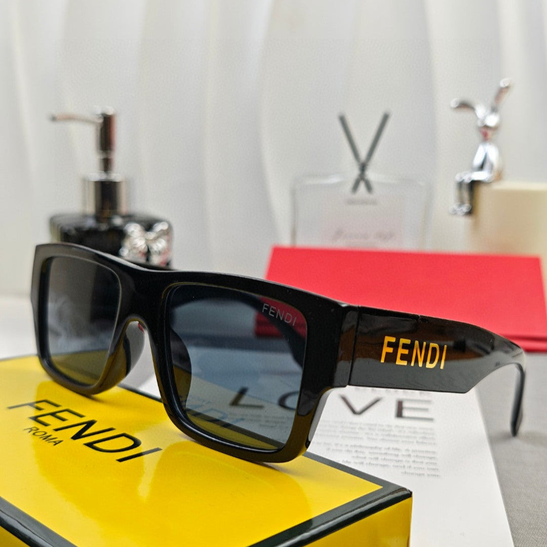 FENDI ROMA RECTANGULAR FRAME SUNGLASSES 69103 IN ACETATE