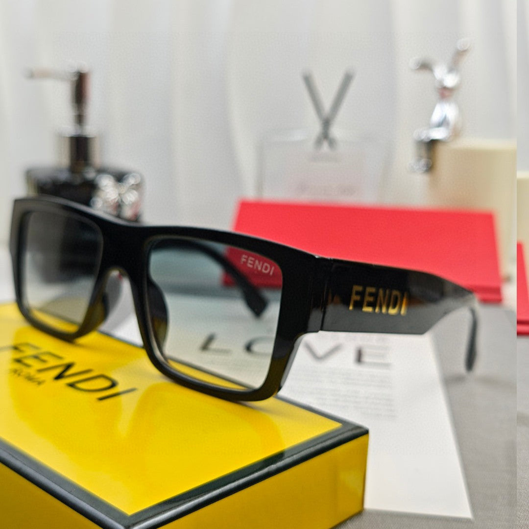 FENDI ROMA RECTANGULAR FRAME SUNGLASSES 69103 IN ACETATE