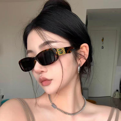GUCCI RECTANGULAR FRAME SUNGLASSES 58006 IN ACETATE