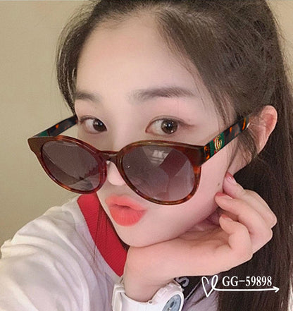 GUCCI ROUND FRAME SUNGLASSES 59898 IN ACETATE