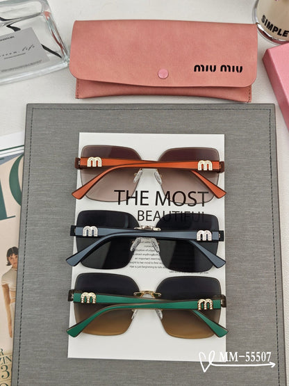 MIU MIU RUNWAY SQUARE SUNGLASSES 55507 IN ACETATE