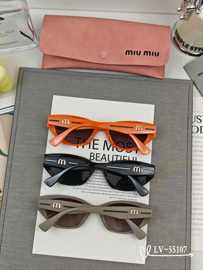 MIU MIU LOGO SUNGLASSES 55107 IN ACETATE