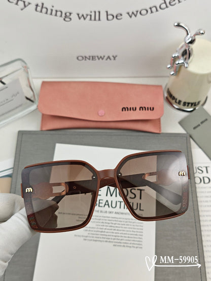 MIU MIU RUNWAY SQUARE SUNGLASSES 59905 IN ACETATE