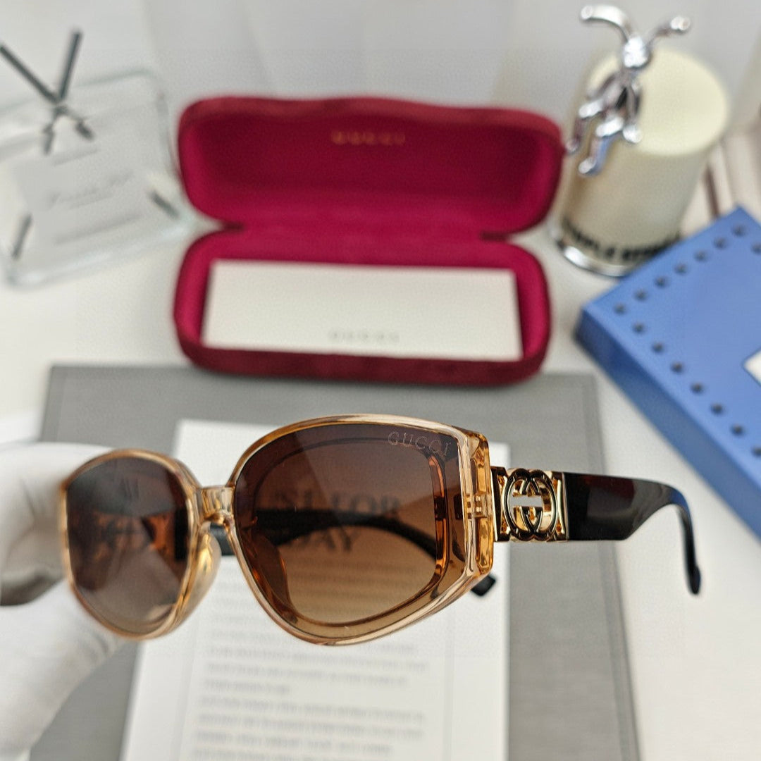 GUCCI GEOMETRIC FRAME SUNGLASSES 58034 IN ACETATE