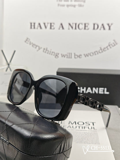 CHANEL SQUARE SUNGLASSES 55133 IN ACETATE METAL FRAME
