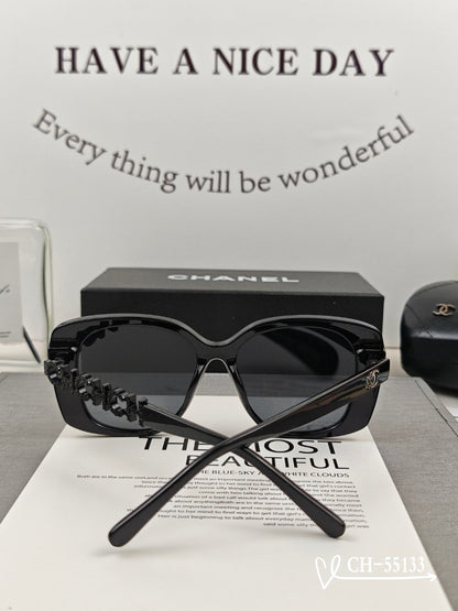 CHANEL SQUARE SUNGLASSES 55133 IN ACETATE METAL FRAME