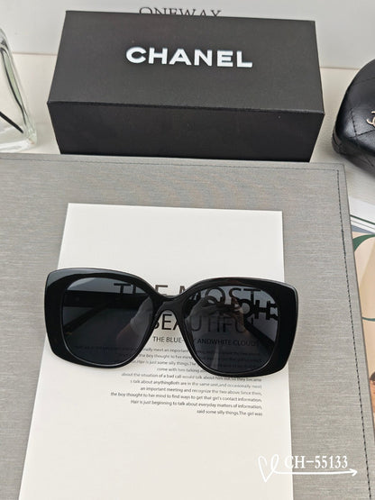 CHANEL SQUARE SUNGLASSES 55133 IN ACETATE METAL FRAME